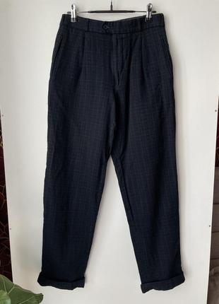 Шерсянные классические брюки в клеточку brax