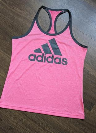 Яскрава спортивна майка з логотипом adidas оригінал