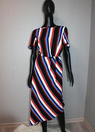 Платье сукня в полоску асиметричний низ, 8/36 (4047)