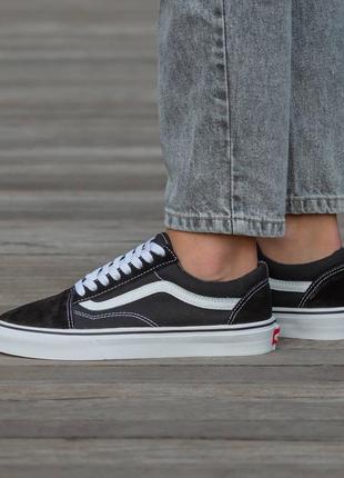 Мужские кеды vans old school black white 40-41-42-43-44-458 фото