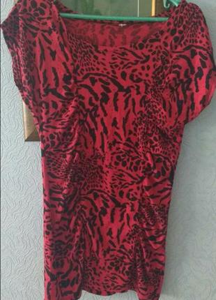 Блуза з леопардовим принтом джерсі1 фото