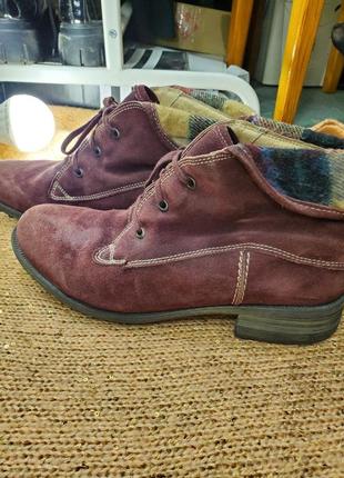 Josef seibel the european comfort shoe замшевые туфли зимние кожа искусственный мех на подпушку теплые3 фото