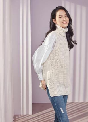Жилет безрукавка крупной вязки h&m,p. s
