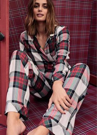 Піжама фланелева victoria’s secret flannel  оригінал клітинка