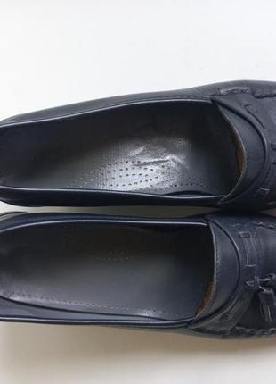 Кожаные удобные туфли лоферы. 37,5-38 размер. linda3 фото