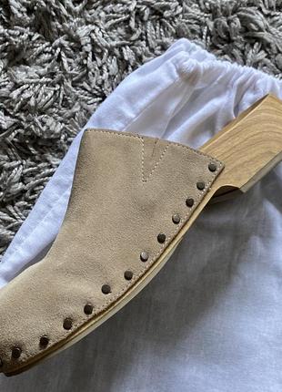 Кожаные сабо zara6 фото