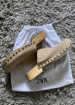 Кожаные сабо zara1 фото