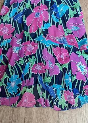 🌹🌹красивый легкий женский сарафан на подкладке в цветочный принт 🌹🌹7 фото