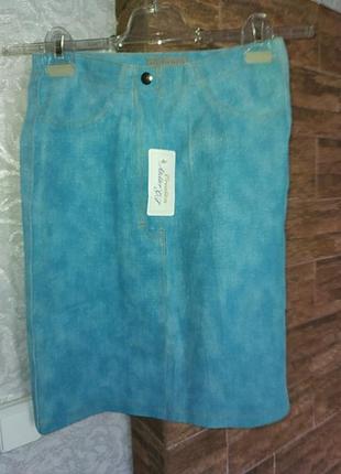 Юбка джинсовая, джинс с пропиткой