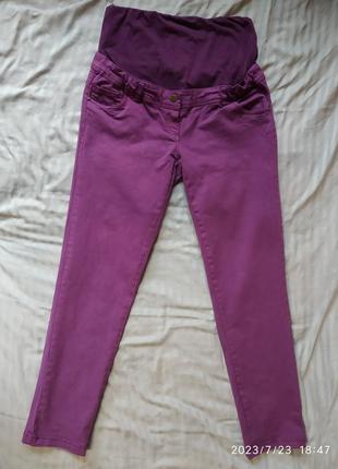 🍀 джинсы для беременных фиолетовые сиреневые.