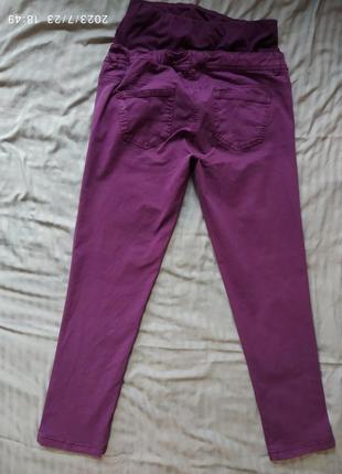 🍀 джинсы для беременных фиолетовые сиреневые.4 фото