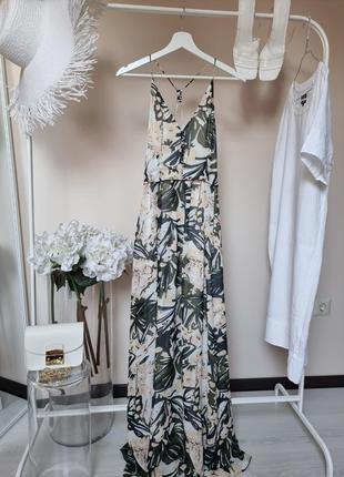 Сарафан в тропический принт h&m