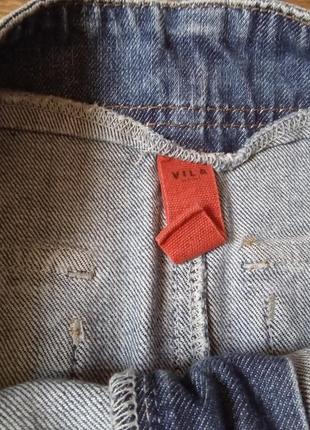 Джинсовая мини юбка с вышивкой4 фото