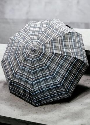 Мужской зонт автомат с системой антиветер