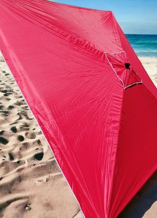 Зонт для пляжа и сада 3 на 3 м с ветровым клапаном и серебряным покрытиием3 фото