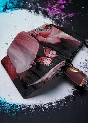 "floral fusion" - женский складной зонт с карбоновыми спицами, автоматическим...