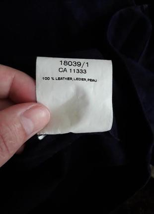 Кожаный замшевый жакет куртка в виде рубашка цвета чернил голубика marc cain2 фото