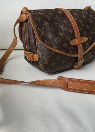 Louis vuitton vintage monogram canvas saumur 30 messenger bag сумка через плече3 фото