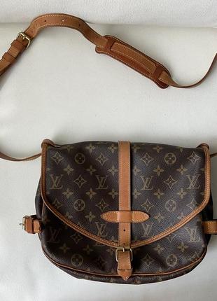 Louis vuitton vintage monogram canvas saumur 30 messenger bag сумка через плечо9 фото