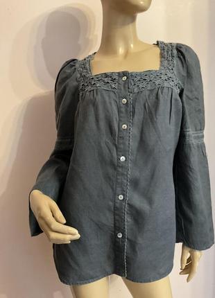 Льняная блузка на пуговицах /s / brend maggie wonka