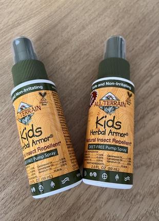 Захист від комарів комах спрей kids herbal armor сша 59 ml