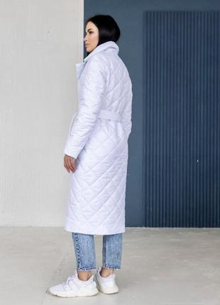 Весеннее женское пальто стеганное плащевка на подкладке 7 цветов | качество топ 🔥6 фото