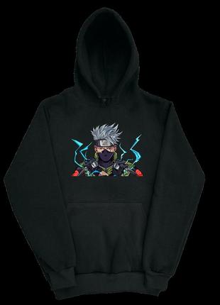 Теплое худи с принтом какаши. аниме наруто 2xs-2xl