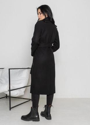 Элегантное женское демисезонное пальто на запах с поясом полушерсть xs, s, m, l, xl, 2xl, 3xl8 фото