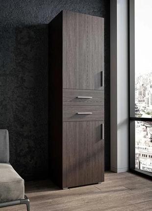 Пенал шкаф в спальню с выдвижными ящиками