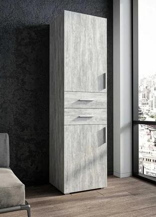 Пенал шкаф в спальню с выдвижными ящиками