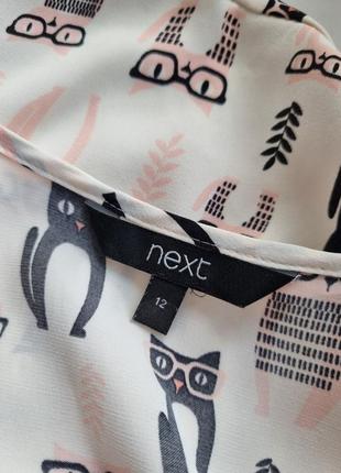 Блуза - футболка с котами в очках next l