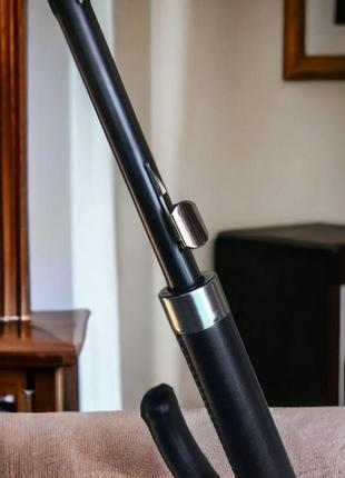 Мужской большой зонт трость полуавтомат для всей семьи на 24 спицы ручка эко кожа.