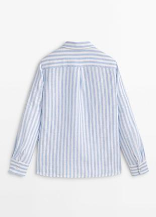 Рубашка блуза из льна massimo dutti 38 -40р. (s-m-l)5 фото
