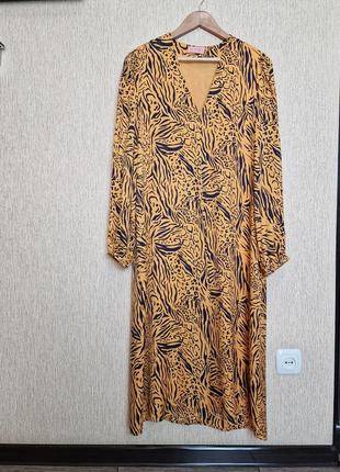 Красивое качественное платье анималистичный принт kitri, 100% вискоза, оригинал8 фото
