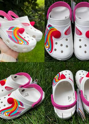 Crocs i am unicorn дитячі крокси єдиноріг р. 23-35 кроксы единорог