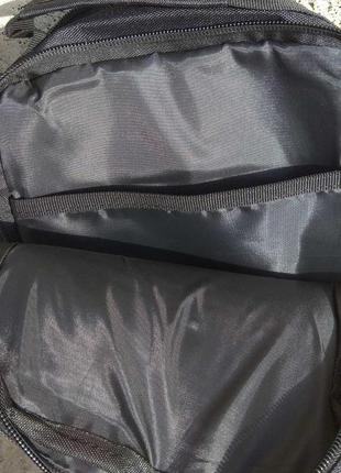 Мужская черная тактическая сумка-рюкзак, барсетка на одной лямке + usb выход. t04455 фото