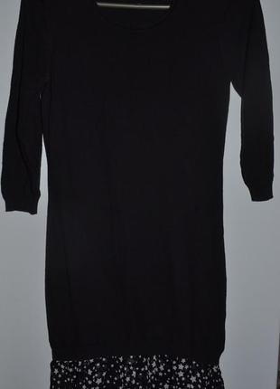 Туника/длинный свитер/мини-платье бренда next с шифоновой оборкой .3 фото
