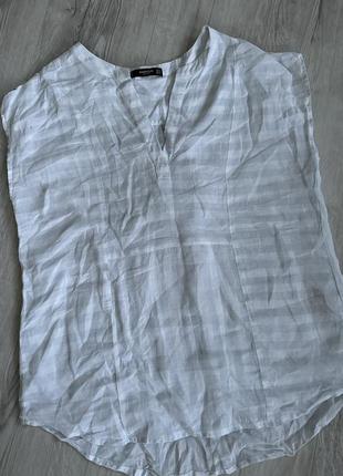 Блуза рубашка сорочка льон лляна zara mango 🥭2 фото
