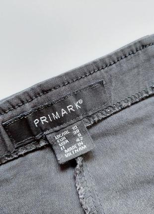 Женские серые брюки леггинсы на молнии сбоку от бренда primark2 фото
