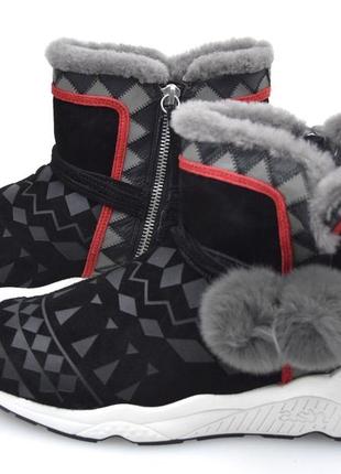 Зимові чоботи ash 41р.(27-27.5 см) з овечої вовни монгольського хутра +проффото