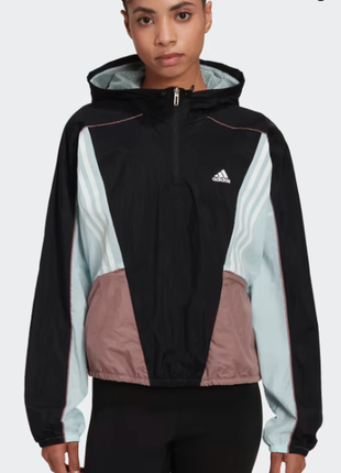 Жіноча спортивна куртка (вітрівка, топ) adidas hyperglam hooded track top1 фото
