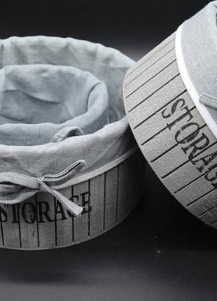 Ящик дерев'яний декоративний з тканиною. 23х11см