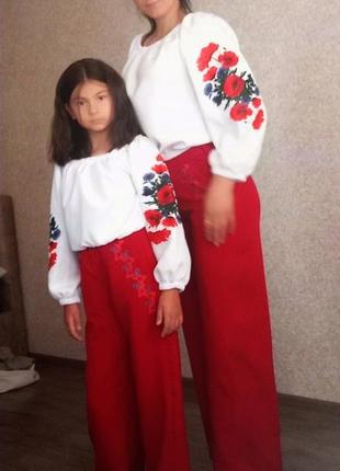 Стильний костюм, family look, мама дочка