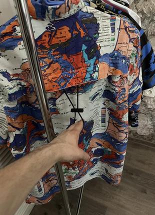 Костюм комплект из шорт-плавок и рубашки рипстоп в географический принт8 фото
