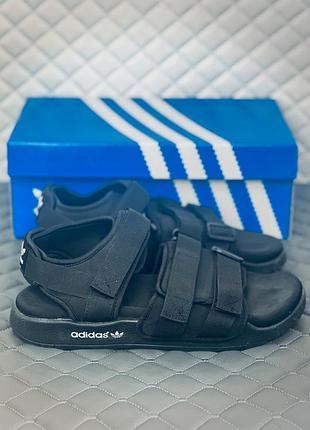 Adidas adilette all black сандалии мужские текстильные черные адидас адилет