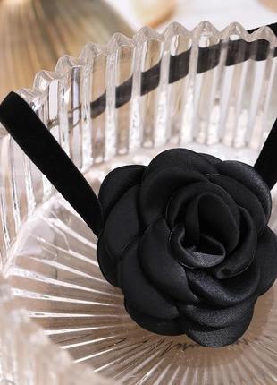 Чокер колье ожерелье на шею бархатистый с кулоном роза цветок тренд 2023 стильный модный новый2 фото