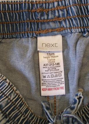 Next современные тонкие джинсовые шорты на 12 лет7 фото