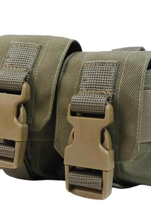 Тактичний підсумок під 2 гранати kiborg gu double mag pouch khaki