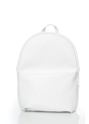 Женский классический небольшой городской рюкзак sambag brix белый6 фото