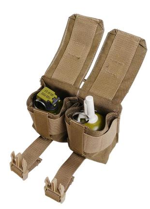 Тактический подсумок под 2 гранаты kiborg gu double mag pouch coyote5 фото